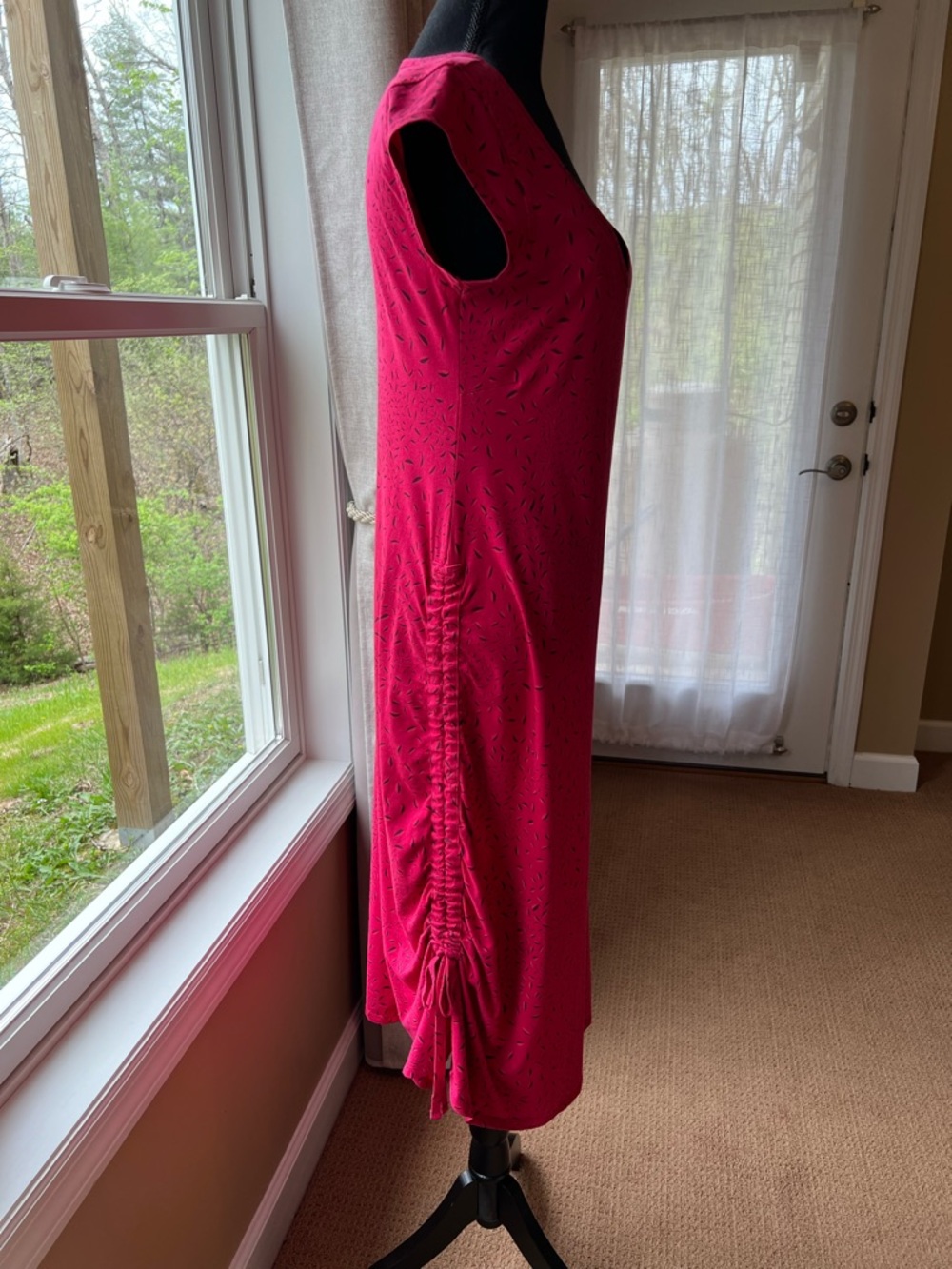 Toad&Co Samba Muse Dress Organic Cotton - Large - Red - Picture 4 of 10